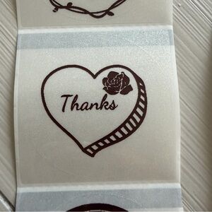 Silver & Black Transparent Glitter “Thanks”  ~50pcs only~